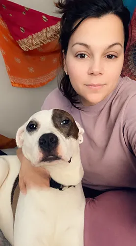 ESA owner with her support dog